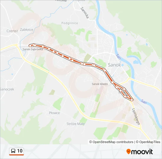 10 Bus Line Map
