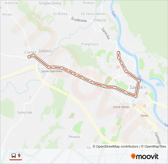 9 Bus Line Map