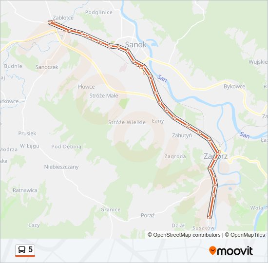 5 bus Line Map