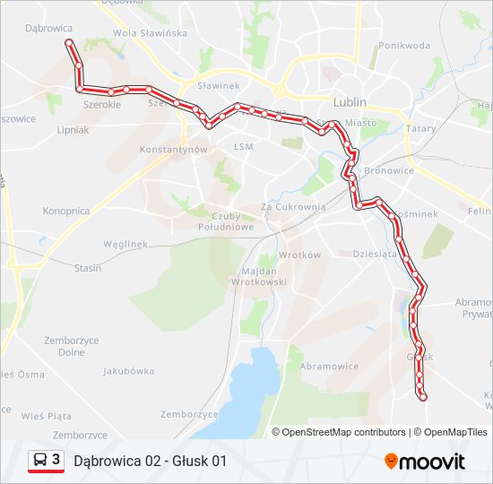 3 bus Line Map