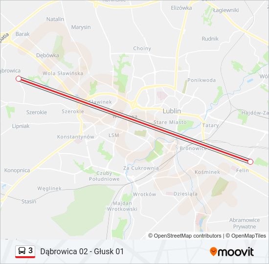 3 bus Line Map