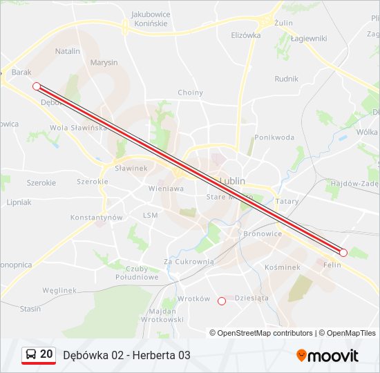 20 bus Line Map