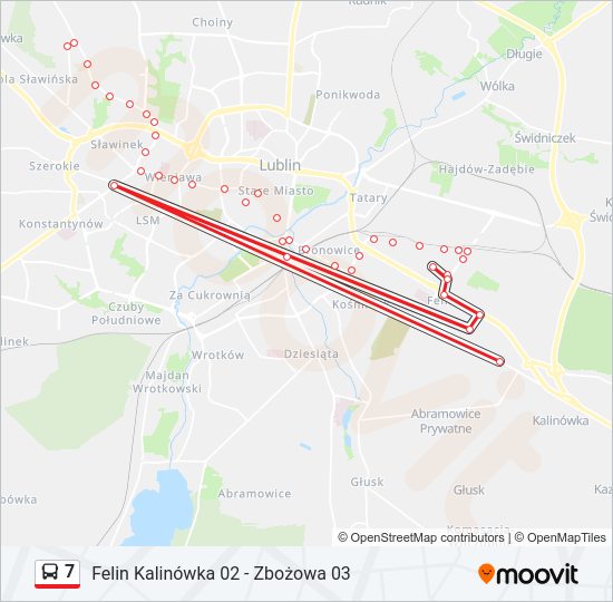 7 bus Line Map