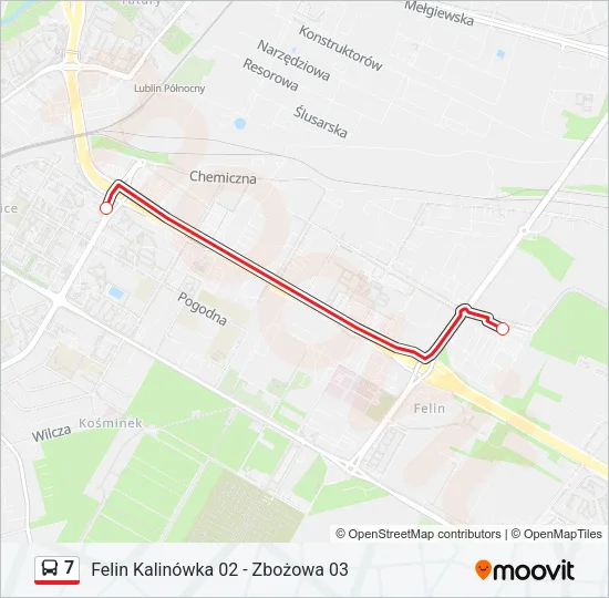 7 Bus Line Map