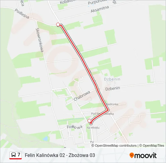 7 Bus Line Map