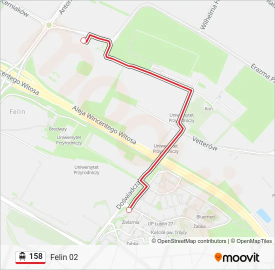 Канатная дорога 158: карта маршрута