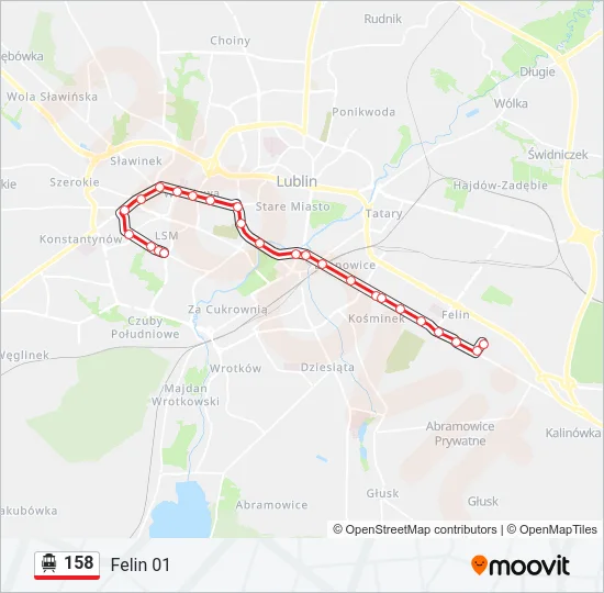 158 Cable Car Line Map