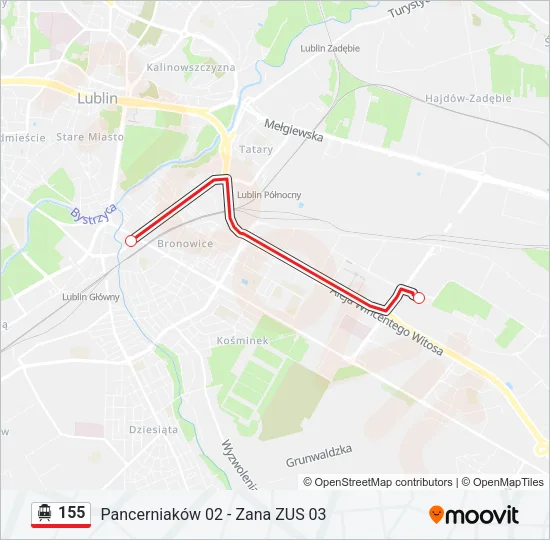 155 Cable Car Line Map