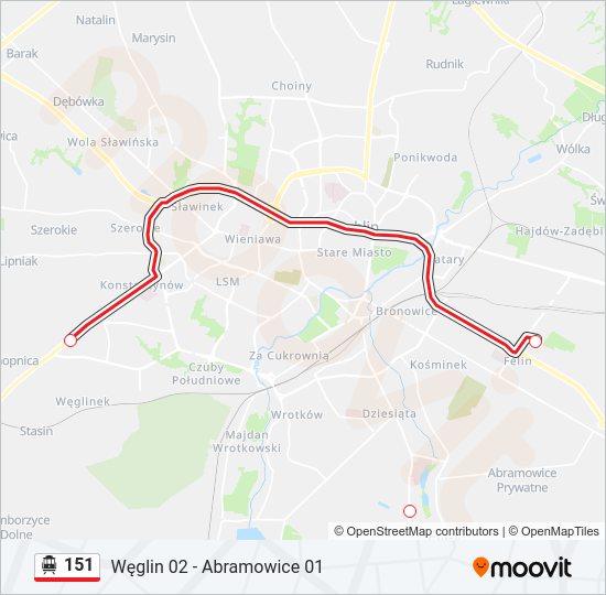 151 cable car Line Map