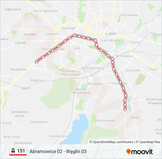 151 Cable Car Line Map