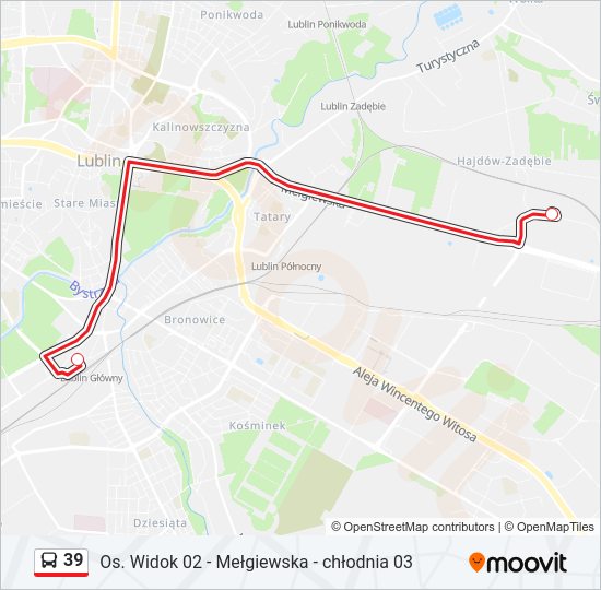 39 bus Line Map