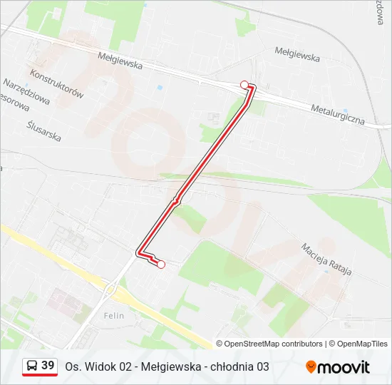 39 Bus Line Map