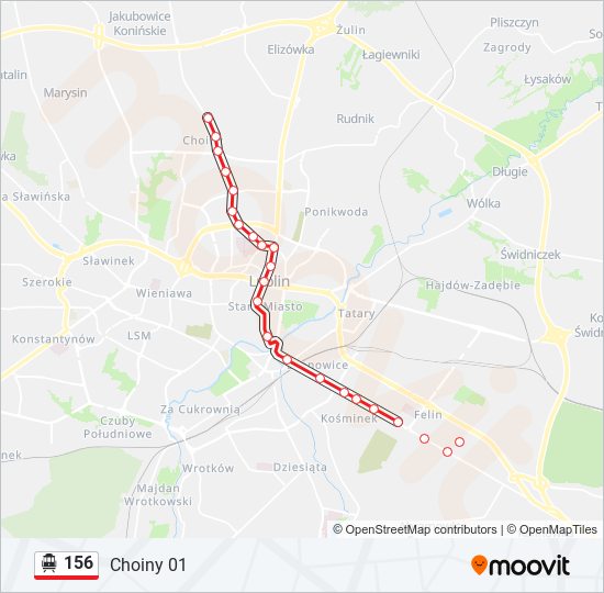 156 cable car Line Map