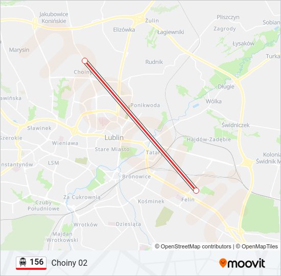 156 cable car Line Map