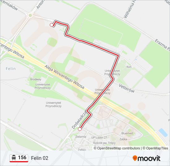 156 cable car Line Map