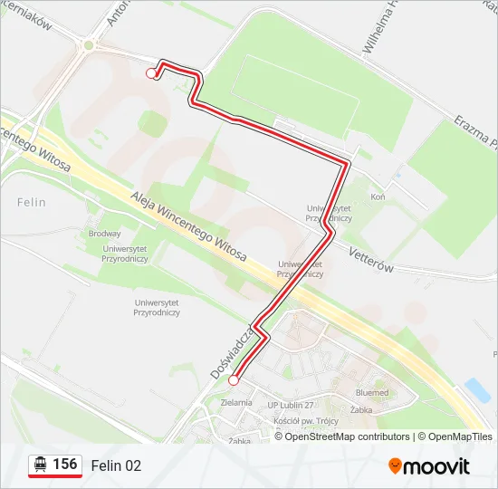 156 Cable Car Line Map