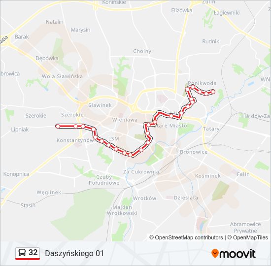 32 bus Line Map