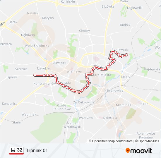 32 bus Line Map