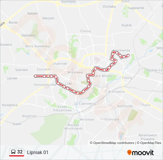 32 Bus Line Map