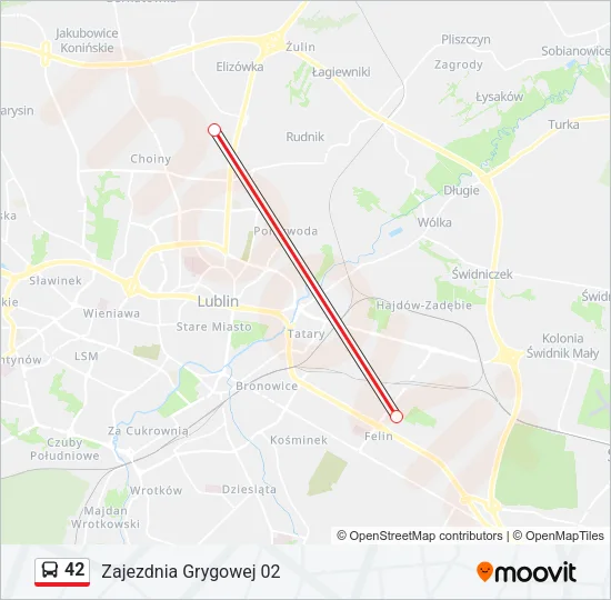 42 Bus Line Map