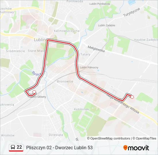 22 Bus Line Map