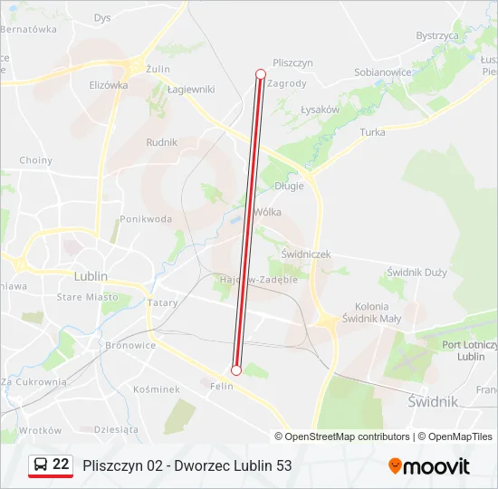 22 Bus Line Map