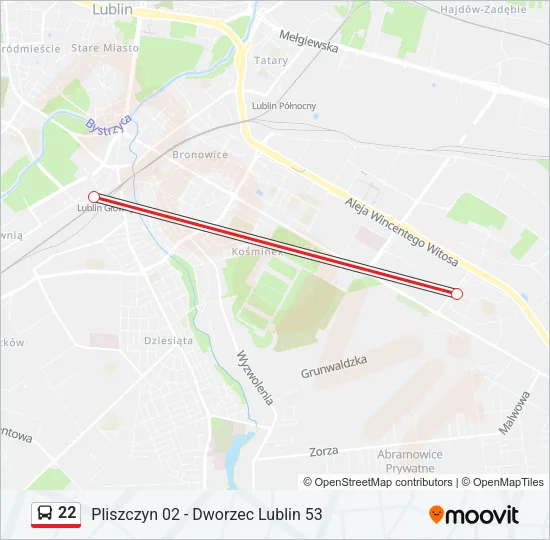 22 Bus Line Map