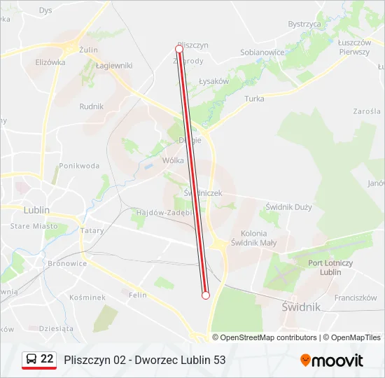 22 Bus Line Map