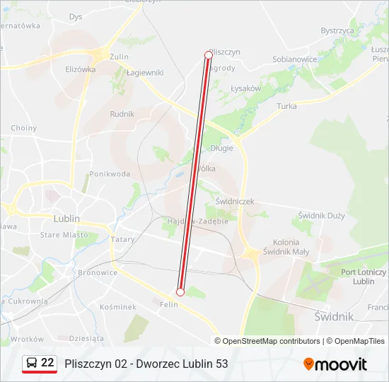 22 Bus Line Map