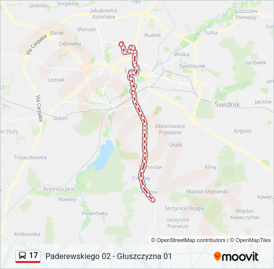 17 Bus Line Map