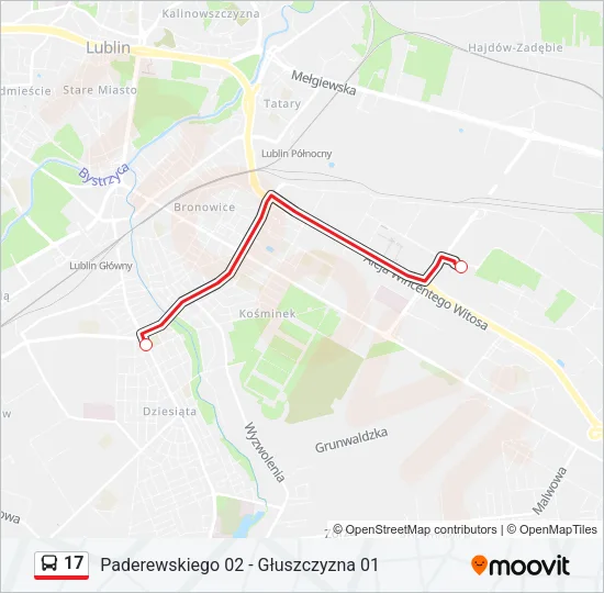 17 Bus Line Map