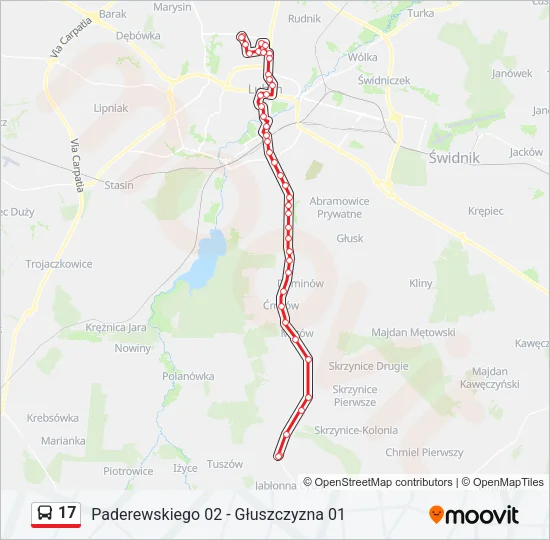 17 Bus Line Map