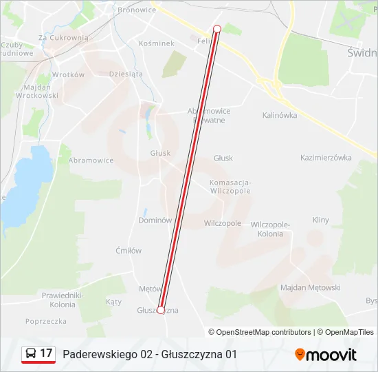 17 Bus Line Map