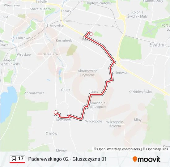 17 Bus Line Map