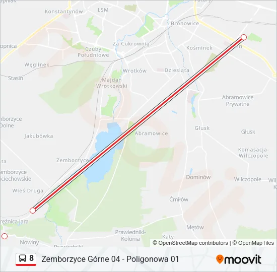 8 Bus Line Map