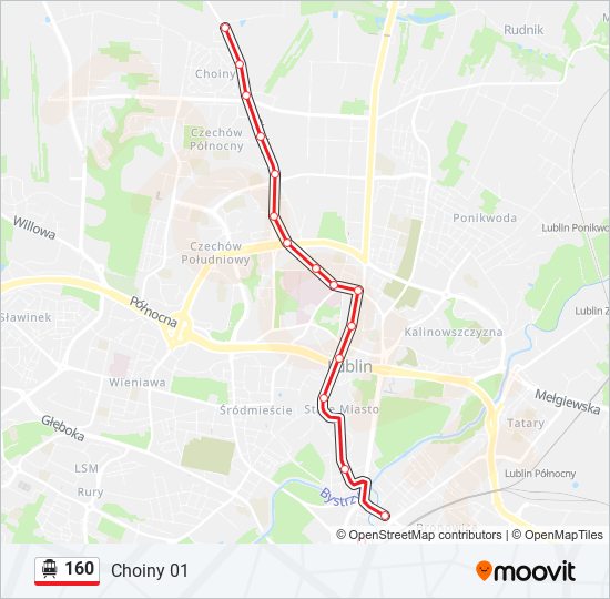 160 cable car Line Map