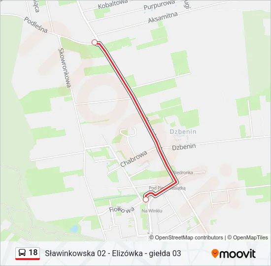 18 Bus Line Map