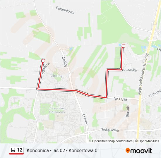 12 bus Line Map