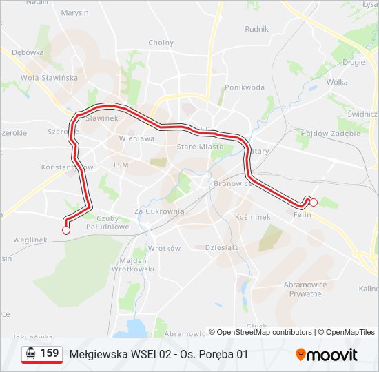 159 cable car Line Map