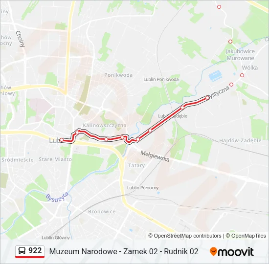922 Bus Line Map