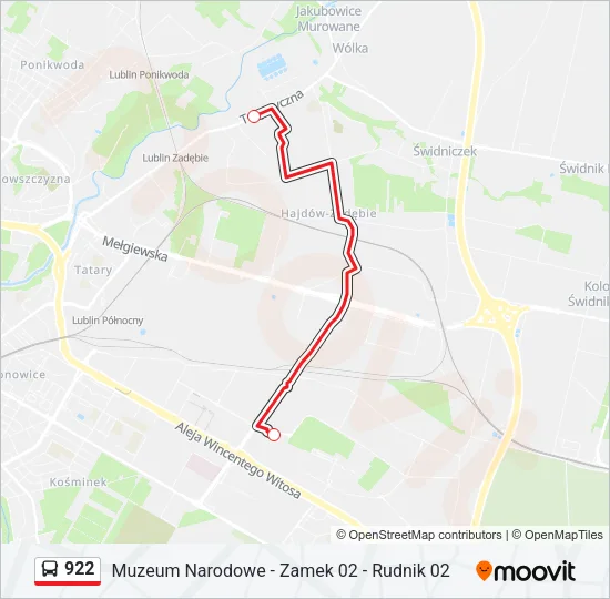 922 Bus Line Map