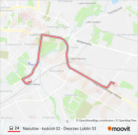 Автобус 24: карта маршрута