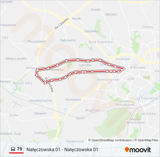 79 bus Line Map