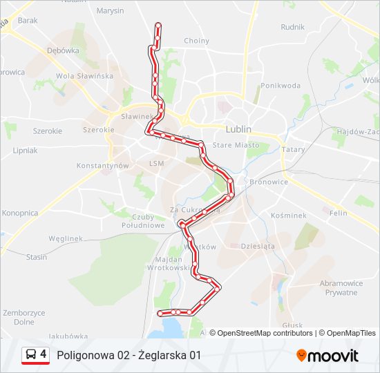 4 bus Line Map