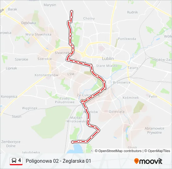 4 Bus Line Map
