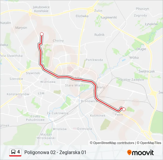 4 Bus Line Map