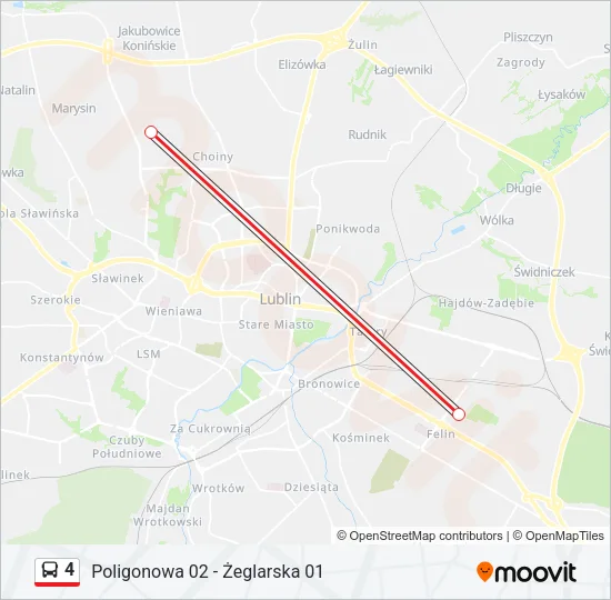4 Bus Line Map