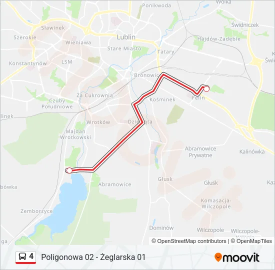 4 Bus Line Map