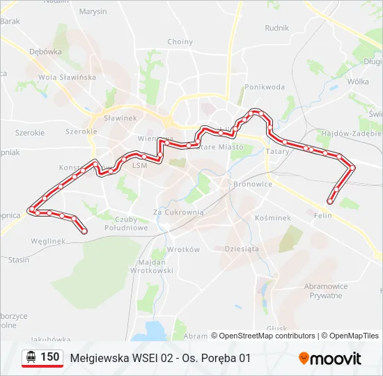 150 Cable Car Line Map