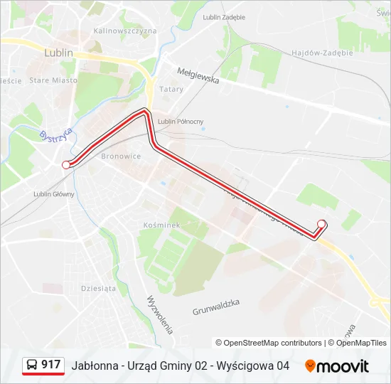 917 Bus Line Map